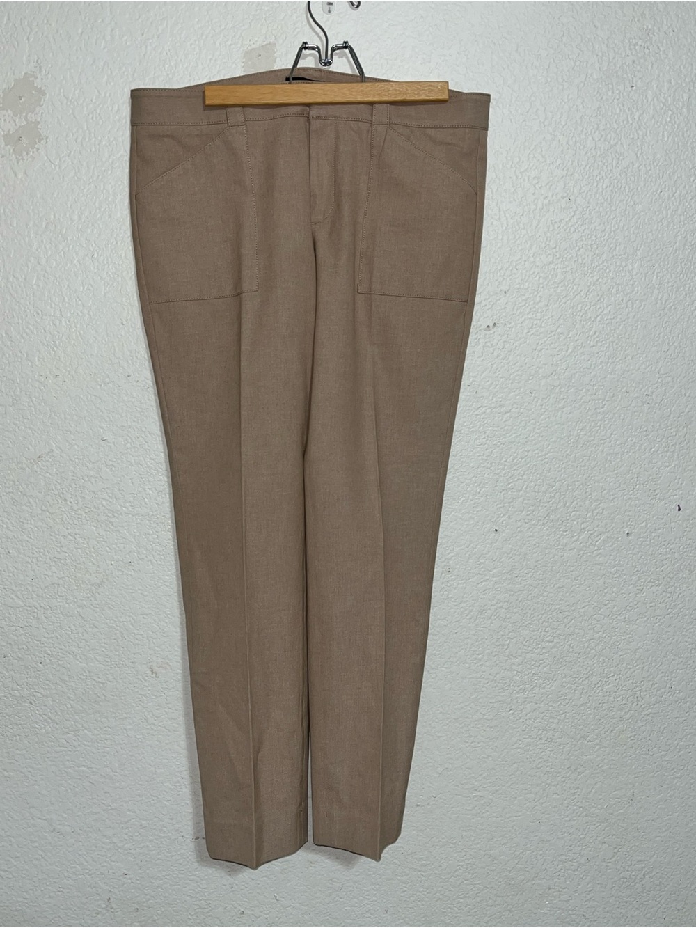 Banana Republic Women's Sloan Straight-Leg Trousers in Taupe
